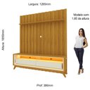 Ver imagem 4 de Rack com Painel para Tv até 43 Polegadas Led 2 Gavetas com Pés 130cm Elegance/requinte