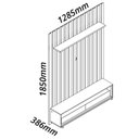 Ver imagem 3 de Rack com Painel para Tv até 43 Polegadas Led 2 Gavetas com Rodízios 130cm Elegance/requinte