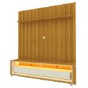 Ver imagem 2 de Rack com Painel para Tv até 43 Polegadas Led 2 Gavetas com Rodízios 130cm Elegance/requinte