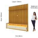 Ver imagem 4 de Rack com Painel para Tv até 43 Polegadas Led 2 Gavetas com Rodízios 130cm Elegance/requinte