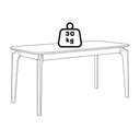 Ver imagem 5 de Mesa de Jantar 4 Lugares Tampo MDF 160x80 cm 20508 Cinamomo Natuem