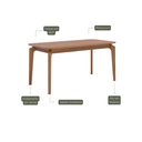 Ver imagem 4 de Mesa de Jantar Ficus 160x80cm com Tampo MDF Cinamomo e Madeira Tauari