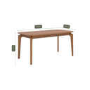 Ver imagem 3 de Mesa de Jantar Ficus 160x80cm com Tampo MDF Cinamomo e Madeira Tauari