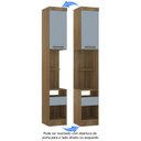 Ver imagem 4 de Mesa de Cabeceira Alta 38cm 1 Porta e 1 Gaveta Paris Luciane Móveis