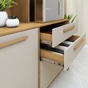 Ver imagem 5 de Armário 5 Portas Ripadas 2 Gavetas Diamante Marrom/Cinamomo/Off White