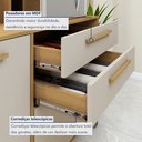 Ver mais imagens de Armário 5 Portas Ripadas 2 Gavetas Diamante Marrom/Cinamomo/Off White