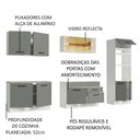 Ver mais imagens de Cozinha Completa com Armário e Balcão Cinza Agata