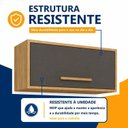 Ver imagem 5 de Armário de Cozinha Aéreo Geladeira Salvador Cinza/Cinamomo/Grafite