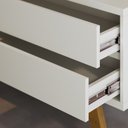 Ver mais imagens de Painel para Tv 75 Pol Chile e Rack Bancada Itália C05 Off White Matte/freijó - Mpozenato