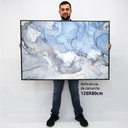 Ver imagem 2 de Quadro Decorativo em Canvas Abstrato Mármore Azul Maya TaColado Borda Infinita 120 x 80cm