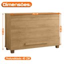 Ver imagem 4 de Baú Peseira Organizador Itália para Quarto com Tampo e Pistão a Gás 1 Gaveta Cinamomo