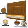 Rack com Painel para Tv até 85 Polegadas Led 3 Gavetas com Pés Madeira 270cm Requinte - 6