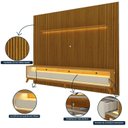 Ver imagem 6 de Rack com Painel para Tv até 85 Polegadas Led 3 Gavetas com Pés em Madeira Maciça 270cm Requinte