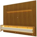 Ver imagem 3 de Rack com Painel para Tv até 85 Polegadas Led 3 Gavetas com Pés em Madeira Maciça 270cm Requinte