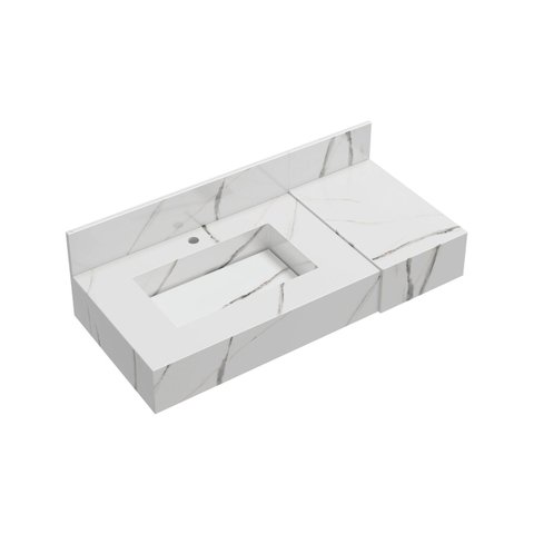 Bancada em Porcelanato 100cm com Cuba Esculpida Ripy