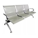 Ver imagem 3 de Cadeira Longarina Aeroporto Cromada 3 Lugares