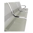 Ver imagem 4 de Cadeira Longarina Aeroporto Cromada 3 Lugares