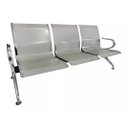 Ver imagem 1 de Cadeira Longarina Aeroporto Cromada 3 Lugares