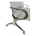 Ver imagem 5 de Cadeira Longarina Aeroporto Cromada 3 Lugares