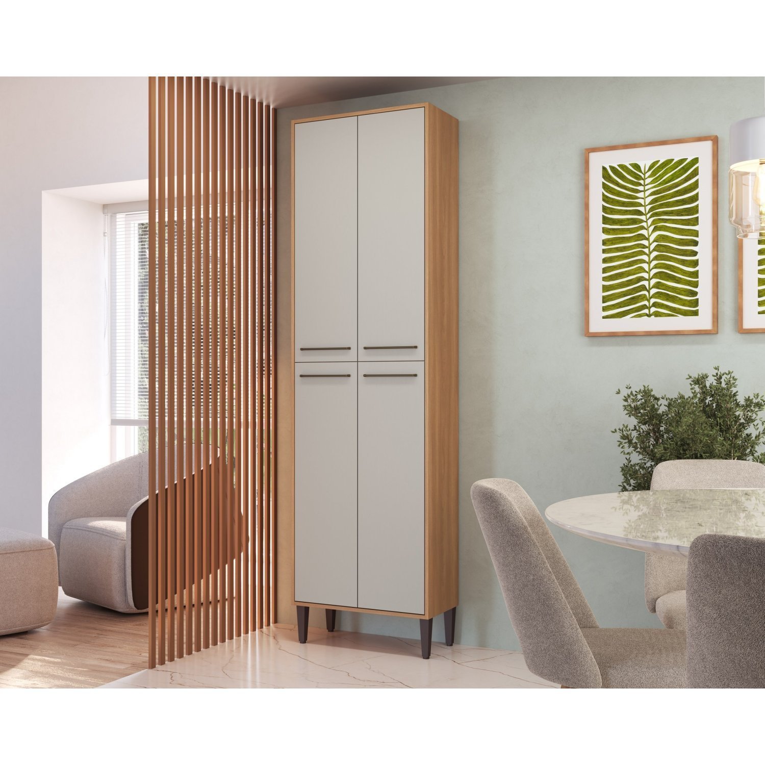 Paneleiro Duplo 63cm 4 Prateleira 2 Portas Jade | MadeiraMadeira