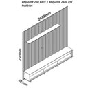 Ver imagem 4 de Rack com Painel para Tv até 85 Polegadas Led 3 Gavetas com Rodízios 270cm Requinte