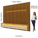 Ver imagem 5 de Rack com Painel para Tv até 85 Polegadas Led 3 Gavetas com Rodízios 270cm Requinte