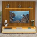 Ver imagem 7 de Rack com Painel para Tv até 85 Polegadas Led 3 Gavetas com Rodízios 270cm Requinte