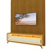 Rack com Painel para Tv até 43 Polegadas Led 2 Gavetas com Pés Madeira 140cm Requinte - 8