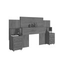 Ver imagem 3 de Cabeceira Casal Extensível com 2 Mesas de Cabeceira 4 Gavetas 2 Tomadas Síria