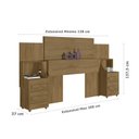 Ver imagem 4 de Cabeceira Casal Extensível com 2 Mesas de Cabeceira 4 Gavetas 2 Tomadas Síria
