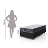 Cama Box Solteiro 88x188x56cm Colchão de Espuma Extra Firme Cinza Suporta 100kg - 10