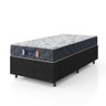 Cama Box Solteiro 88x188x56cm Colchão de Espuma Extra Firme Cinza Suporta 100kg - 1