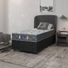 Cama Box Solteiro 88x188x56cm Colchão de Espuma Extra Firme Cinza Suporta 100kg - 7