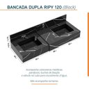 Ver imagem 4 de Bancada em Porcelanato 120cm com Cuba Esculpida Ripy Yescasa Preto/Black