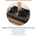 Ver imagem 3 de Bancada em Porcelanato 120cm com Cuba Esculpida Ripy Yescasa Preto/Black