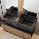 Ver imagem 5 de Bancada em Porcelanato 120cm com Cuba Esculpida Ripy Yescasa Preto/Black