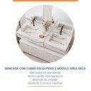 Ver imagem 2 de Bancada em Porcelanato 120cm com Cuba Esculpida Ripy