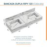 Bancada em Porcelanato 120cm com Cuba Esculpida Ripy - 4
