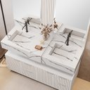 Ver imagem 5 de Bancada em Porcelanato 120cm com Cuba Esculpida Ripy Yescasa Branco/Calacata