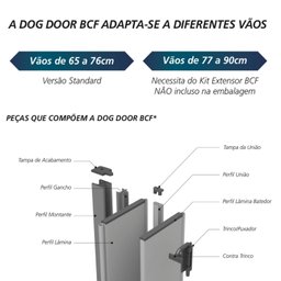 Portão Sanfonado Dogdoor para Pet 76cm - 6