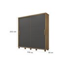 Ver imagem 4 de Guarda Roupa Casal Ripado com 2 Portas de Correr e 4 Gavetas Internas Monte Carlo Ii