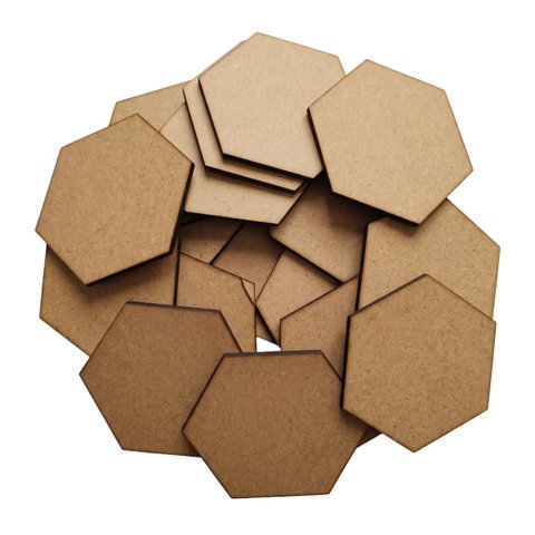 Recorte Hexagono 8 cm Colmeia Cabeceira MDF 3mm Kit 100 Unidades