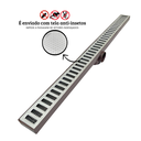 Ver imagem 4 de Ralo Linear de Banheiro Alumínio Tradicional Coletor Água com Sifão:marrom