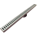 Ver imagem 2 de Ralo Linear de Banheiro Alumínio Tradicional Coletor Água com Sifão:marrom