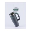 Ver imagem 2 de Copo com Canudo Stanley Quencher 2.0 Preto Charcoal 1,180 Litros