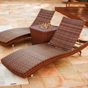 Ver imagem 5 de 3 Espreguiçadeiras Bona e Mesa Grécia com Balde em Alumínio para Piscina Trama Original