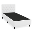 Ver imagem 1 de Conjunto Base Box Solteiro com Painel Branco (88x188)