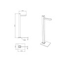 Ver imagem 4 de Kit de Banheiro 1 Papeleira de Chão 1 Porta Toalhas de Bancada Ducon Metais