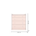 Ver imagem 4 de Cômoda de Bebê com Trocador Doce Sonho 2523 Rosa/Acetinado
