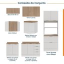 Ver imagem 4 de Cozinha Modulada 7 Peças 1 Tampo 3 Aéreos 3 Balcões e Torre Quente Ipanema CabeCasa MadeiraOriginals